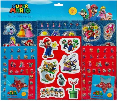 Produktbild von Undercover 6600000034 - Super Mario Mega Set Aufkleber - 500 Super Mario Aufkleber von Undercover, Das Set besteht aus Aufklebern aller Ihre Lieblings-Karatäre