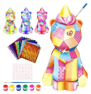 Produktbild von DIY Nachtlicht Einhorn Bemalen - LED Nachtlicht Bastelset mit Farben ab 5 Jahren