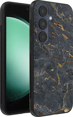 Image de Smartphonica Phone Case Suitable for Samsung Galaxy S23 FE with marble print - TPU back cover case black marble design - Black