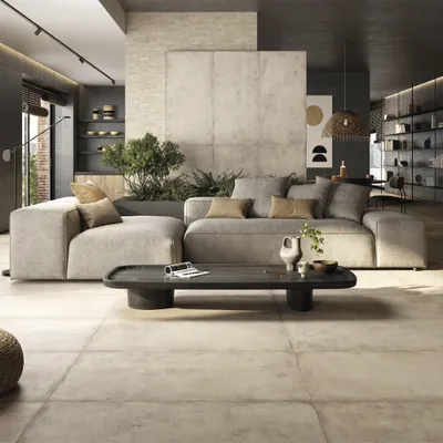Imagen del producto de CASA39. Gres porcelánico con efecto cemento. 60x60 cm. Marca: La Fabbrica Ava