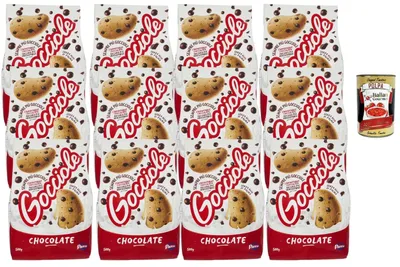 Produktbild von Italian Gourmet – Schoko-Kekse mit Schokotropfen 12×500 g | Knusprige Chocolate Cookies für Frühstück, Snack, Kaffee, Milch & Dessert + Italian Gourmet Polpa