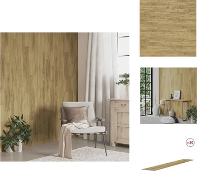 Obrázok produktu pre vidaXL Nástenné panely vzhľad dreva hnedé PVC 4,12 m² - Obklady stien