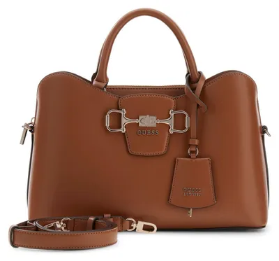Obrázek produktu pro Dámská kabelka GUESS, crossbody taška, model Janie Girlfriend Satchel, barva: hnědá (cognac)