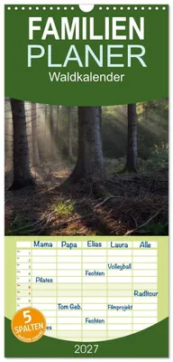 Produktbild von Familienplaner 2027 - Waldkalender mit 5 Spalten (Wandkalender, 21 x 45 cm) CALVENDO