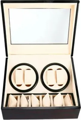 Obrázek produktu pro Automatické hodinky Watchwinder 4+6 hodinky Hodinky soustružníci Watchbox dřevo Watchwinder skladovací pouzdro vitrína