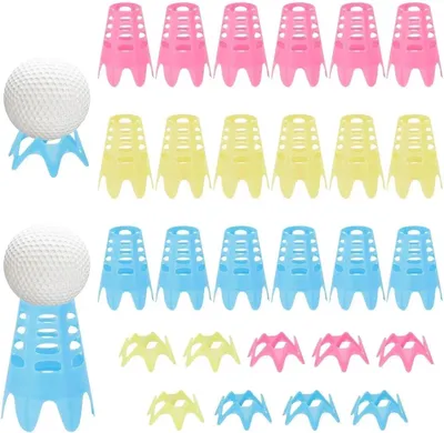 Imagen del producto de Tees de golf de plástico, tamaño estándar, duraderos, para simuladores de golf
