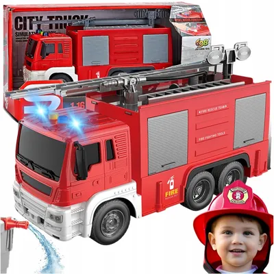 Produktbild von QULKI Feuerwehr mit Leiter Fahrzeug mit Sound und Licht