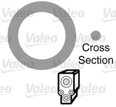 Produktbild von VALEO Dichtung Kühlmittelrohrleitung 509136 0,006kg