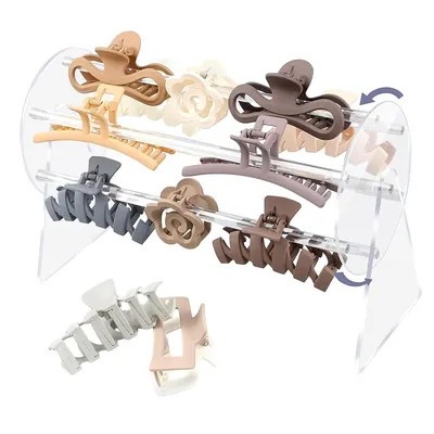 Produktbild von Drehbarer Haarspangen Organizer – Acryl Aufbewahrungsbox für Damen, 360° rotierend