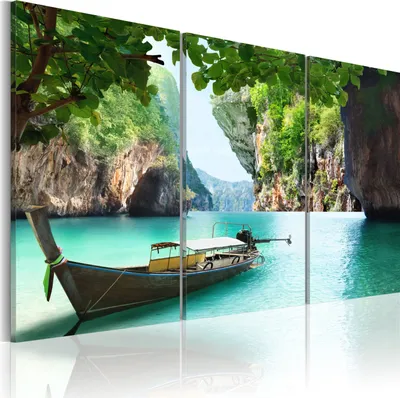 Produktbild von Modernes Wandbild 030212- 104 (120x80) - 3 Teilig Bilder Fotografie auf Vlies Leinwand Foto Bild Dekoration Wand Bilder Kunstdruck Natur