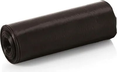 Produktbild von Müllbeutel, 90 x 135 cm, 180 ltr., 55 my, schwarz, Rolle á 15 Stück, LDPE