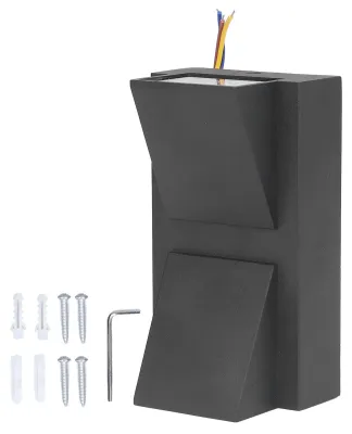 Produktbild von Wasserdichte LED-Außenwandleuchte für den Außenbereich, 12 W, AC85-265 V, Up-Down-Doppelkopf-Gartenlampe