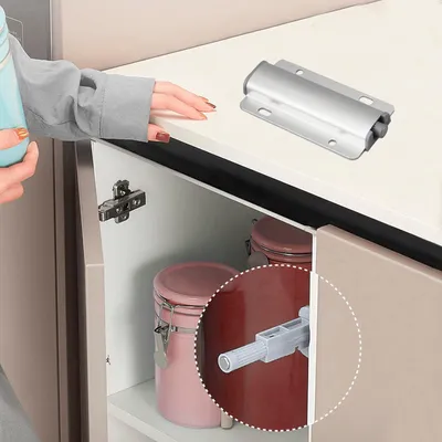 Produktbild von Druckdeuropener - Aluminium - 6 Stück - Schranktür und Balkontür
