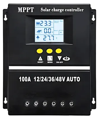 MPPT-Solarladeregler 12-48V, 100A, LCD, Dual USB, für Blei/Lithium