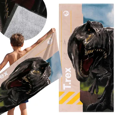 Produktbild von Jurassic World Schnelltrocknendes Strand- und Badetuch, 100% Baumwolle, 70x140 cm,