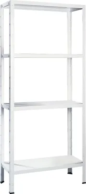 Produktbild von Stecksystem-Grundregal, 4 Fachböden, 1800x1200x500, weiß