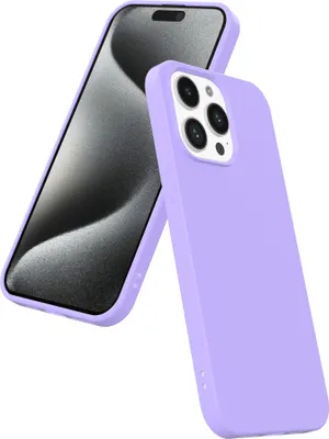 Produktbild von Smartphonica Telefon Fall geeignet für iPhone 15 Pro Silikon mit weichen schützenden innen - BackCover Fall weich innen - lila