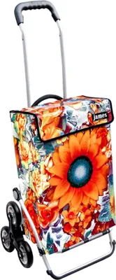 Produktbild von James Einkaufstrolley - NOSTALGHIA - stabiler Einkaufswagen mit individuellem Design - einfarbig: orange in Ausführung: Royal-Treppensteiger