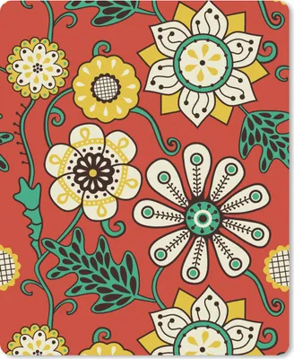 Produktbild von MuchoWow® Mauspad Mousepad Design - Blumen - Hippie - Retro 19x23 cm - Mousepads - Maus Mat - Pad - Mausunterlage - Mauspads - Spielen
