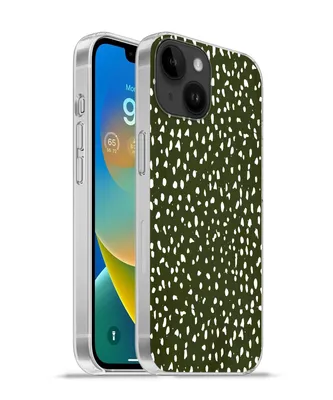 Produktbild von MuchoWow® Handyhülle Schutzhülle Hülle für Apple iPhone 14 - Softcase Polka dots - Weiß - Schwarz Silikon Softcase Handy Hülle - Mobiltelefonhülle