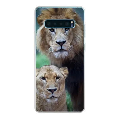 Produktbild von MuchoWow® Handyhülle Schutzhülle Hülle für Samsung Galaxy S10 Plus Porträt - Löwe Silikon Softcase Handy Hülle - Schutzhülle