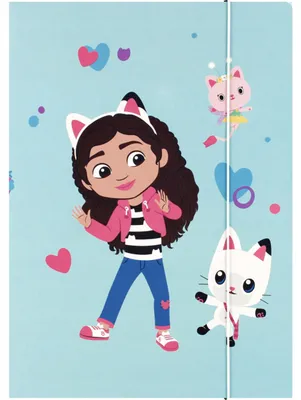 Image de Classeur avec élastique A4 La maison de poupées de Gabby