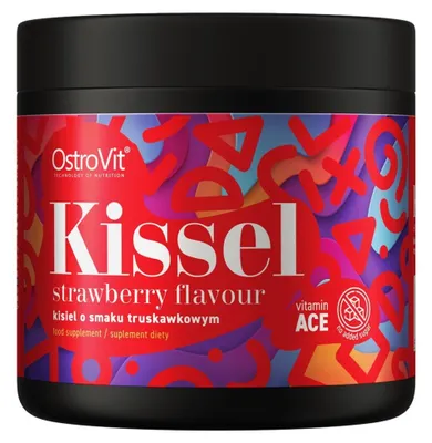 Zdjęcie produktu dla OSTROVIT Kissel strawberry flavour - Kisiel truskawkowy (200 g)