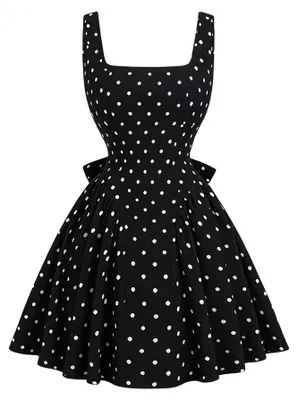 Productafbeelding van Currero Jurk met Polkadots Zwart S