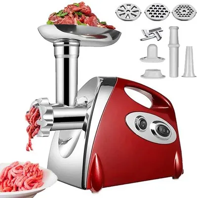 Image de Hachoir à viande électrique multifonction en acier inoxydable, 2800 W