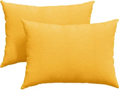Obrázok produktu pre vidaXL Vankúš na pohovku 2 kusy svetložltý 70 x 50 cm manšestrová látka