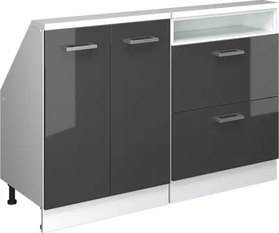 Produktbild von Dachschrägenschrank-Set Vicco Rion Anthrazit Hochglanz 2er Set, Model 55974