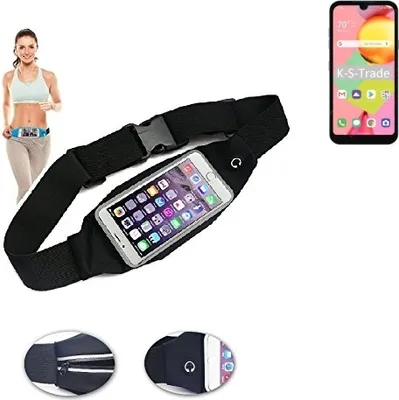 Produktbild von K-S-Trade Jogging-Armband kompatibel mit LG Electronics Risio 4 Gürteltasche Umhängetasche Bauchtasche schwarz Sport Running Jogging Fitness Laufen