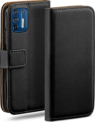 Produktbild von moex® Book Case kompatibel mit Motorola Moto G9 Plus - Hülle 360 Grad klappbar, Schwarz