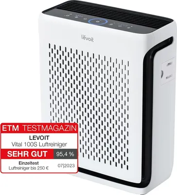 Produktbild von Luftreiniger Allergiker für 52㎡ Wohnung Raucherzimmer, 23dB Air Purifier mit Lichtsensor, Tiermodus, Washbarer Vorfilter, gegen 99,97 prozent