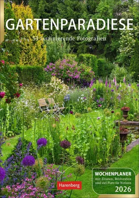 Produktbild von Gartenparadiese Wochenplaner 2026 - 53 stimmungsvolle Fotografien