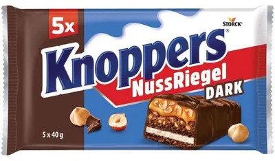 Image de Knoppers® 472493 Knoppers® Dark Barre aux noix 5 pcs.