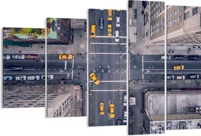 Produktbild von Bild auf Leinwand - Leinwandbild - New York Straße - 150x100cm - Wand Bild - Wanddeko - Wandbilder - Leinwanddruck - Bilder - Kunstdruck - Wanddekoration - Leinwand bilder - Wandkunst - EG150x100-3429