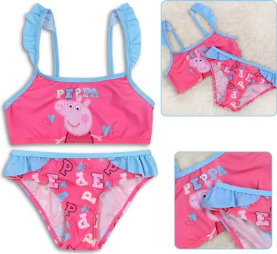 Produktbild von Peppa Wutz zweiteiliger Badeanzug rosa, Badeanzug für Mädchen 2-3 Jahre