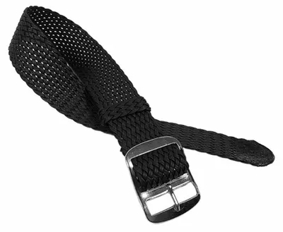 Produktbild von Minott Uhrenarmband Perlon / Textil Durchzugsband schwarz 23267S, Stegbreite:14mm
