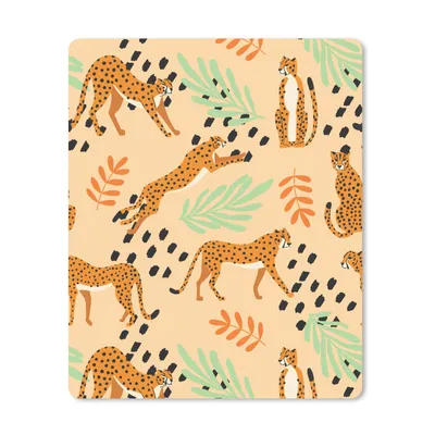 Produktbild von MuchoWow® Mauspad Mousepad Muster - Gepard - Blätter 30x40 cm - Mousepads - Maus Mat - Pad - Mausunterlage - Mausmatten