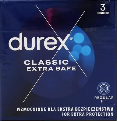 Produktbild von Durex Extra Safe, Männliches Kondom, Transparent, Latex, 56 mm, 3 Stück(e)