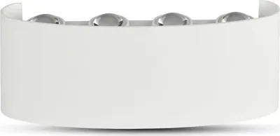 Zdjęcie produktu dla Kinkiet LED VT-848 biały 8W Neutralna biel 940lm aluminium wym:4,8x22x9cm IP54 V-TAC