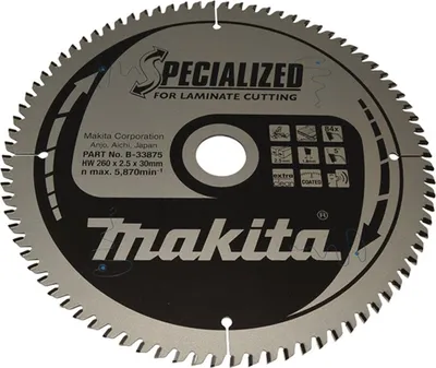 Produktbild von Makita Sägeblatt SPECIALIZED 260x30x84Z