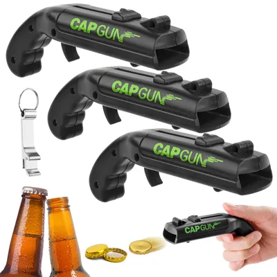 Obrázek produktu pro Otvírače lahví ve tvaru pistolí - 3 kusy, vtipný doplněk do domácnosti a na oslavy