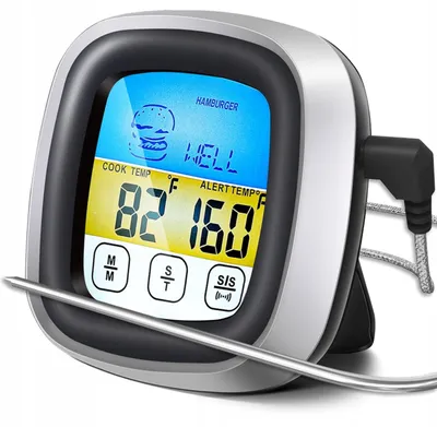 Digitales Bratenthermometer, bis 250 °C, LCD, mit Alarm