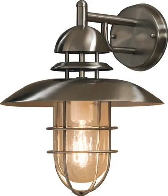 A single outdoor wall light fixture.
