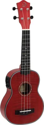 Produktbild von DIMAVERY UK-100 Sopran-Ukulele, flamed red (26255807)