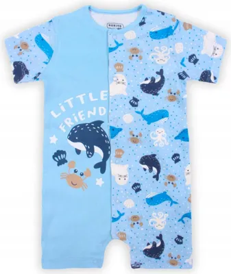 Produktbild von Baby Strampler – Ganzkörper – Hellblau – Größe 80 (9–12 Monate) – 100% Baumwolle – Bequem und stylisch