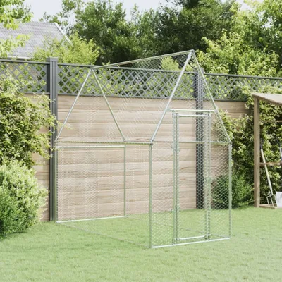 Produktbild von Stabli Hühnerkäfig Silbern 200x100x190cm Verzinkter Stahl - DE987404 - Kleintier-Ställe