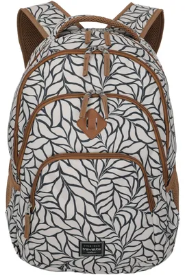 Productafbeelding van travelite vrijetijdsrugzak rugzak met laptopvak Basic Backpack Print 22L Cream White crème